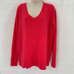 Halogen Cashmere L Long Sleeve Pullover Sweater